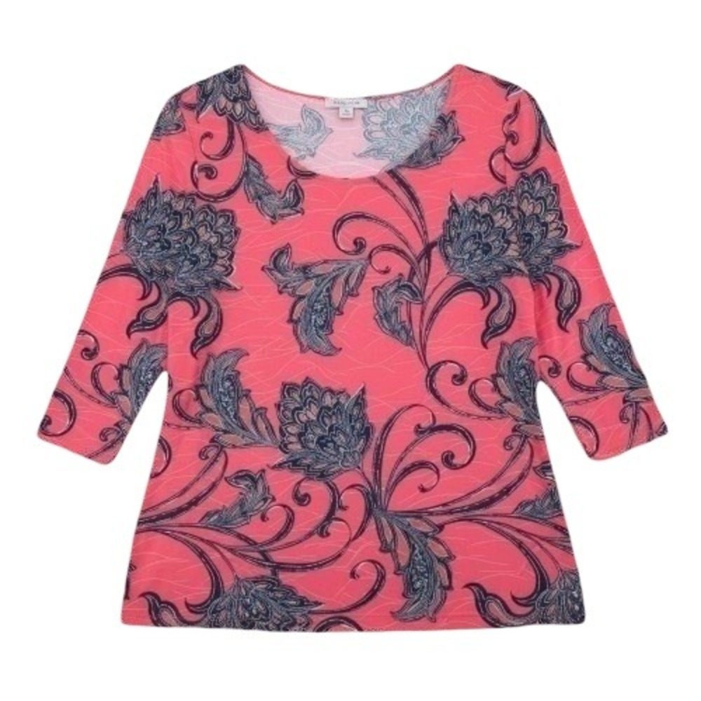 Croft & Barrow Floral Paisley Top Womens Size M
